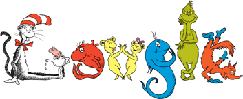 dr seuss google logo